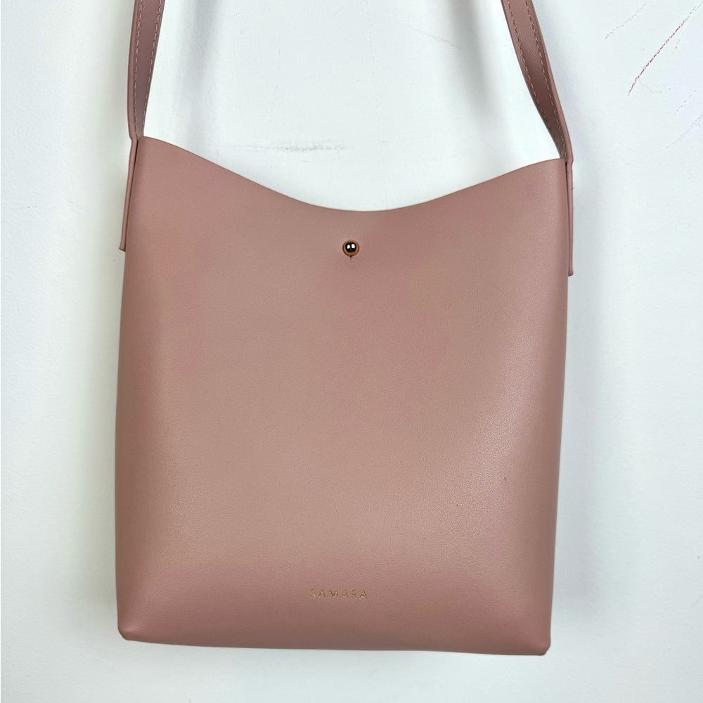 Samara Vegan Leather Light Pink Small Crossover Bag